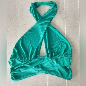 Aqua Urban cross neck top